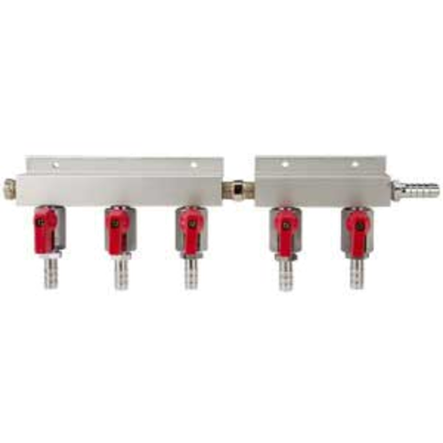 Micro Matic 751-020 Aluminum Five Way Shut Off Gas Distributor Manifold