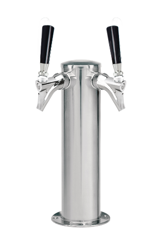 Micro Matic 1689-K 3" Column Stainless Steel 2 Faucets Draft Tower