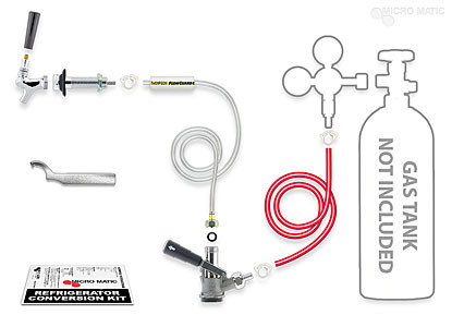 Micro Matic RK-SU Basic Refrigeration Conversion Kit with American "D" System Keg Coupler