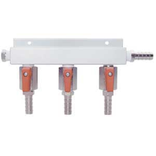 Micro Matic 751-018 Aluminum Three Way Shut Off Gas Distributor Manifold