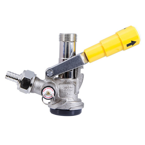 Micro Matic 7485BB-G Chrome Plated Brass Body and Probe Gold D System Keg Coupler