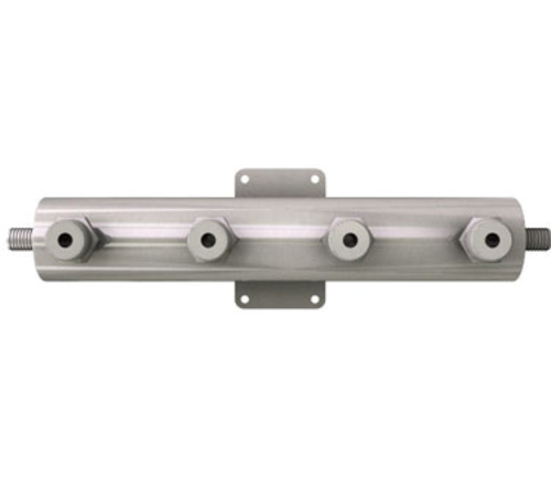 Micro Matic 2842 Pass Thru 0.5" Barb Inlet and Outlet 4 Station Beer Manifold