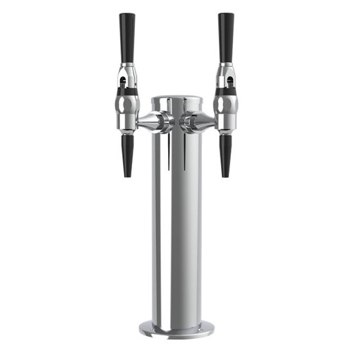 Micro Matic D4743DT-C 2 Faucets 3" Column Polished Stainless Steel Coffee Tower