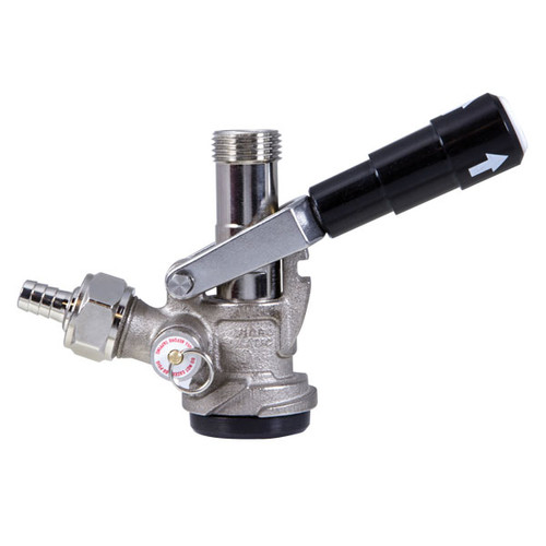 Micro Matic 7485BS Chrome Plated Brass Body and Stainless Steel Probe Black D System Keg Coupler