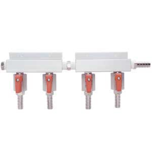 Micro Matic 751-019 Aluminum Four Way Shut Off Gas Distributor Manifold