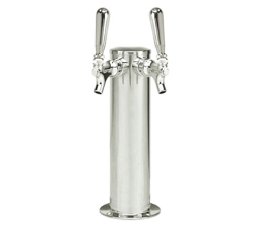 Micro Matic 1689 3" Column Stainless Steel 2 Faucets Draft Tower
