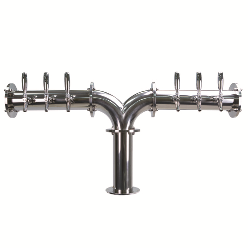 Micro Matic TT-Y-6KR-11 Stainless Steel 6 Faucets Glycol Cooled Titan "U" Draft Tower