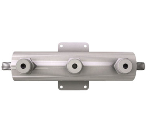 Micro Matic 2840 Pass Thru 0.5" Barb Inlet and Outlet 3 Station Beer Manifold