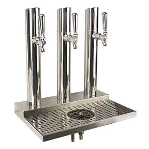 Micro Matic BS-SKY-3PSSKR Stainless Steel 3 Faucets Glycol Cooled Skyline Draft Beer Station