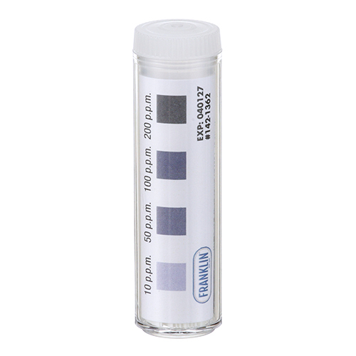 AllPoints 851242 Waterproof Vial Test Strips for Chlorine Sanitizers - 100 Strips per Vial