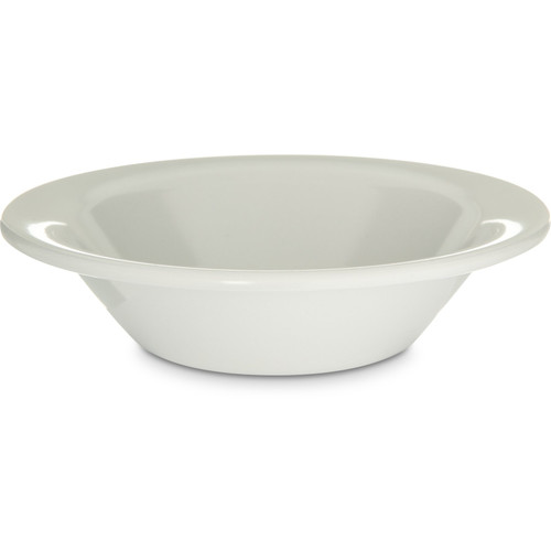 Carlisle KL80002 Kingline 5 Oz. White Melamine Rimmed Fruit Bowl