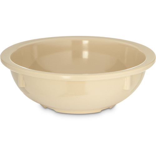 Carlisle KL11825 Kingline 10 Oz. Tan Melamine Rimmed Nappie Bowl