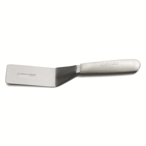 Dexter 16463 Sani-Safe 4" x 2" White Polypropylene Handle (S172) Server and Turner with Stainless Steel Blade - 12 per Case