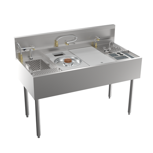 Krowne MW48-OC MoveWell 48" W Stainless Steel Adaptive Station with Oyster Collection Kit Inserts Included