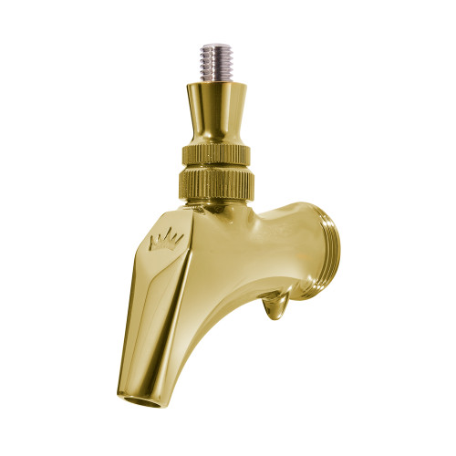 Krowne BC-850 MasterTap 1.12" L Polished Brass Finish Standard Beer Faucet