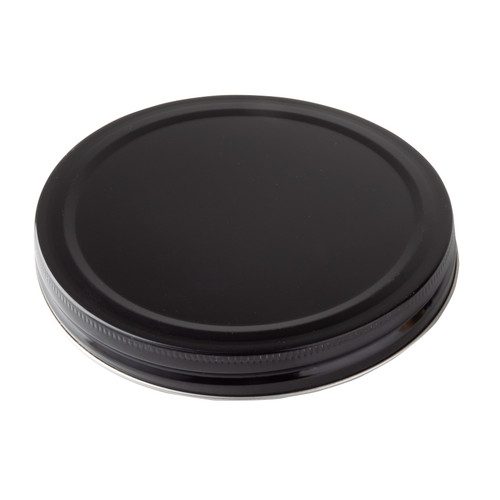 TableCraft Products 10174 5 1/4" Dia. x 5/8" Black Coated Tin For Beverage Dispenser Replacement Lid