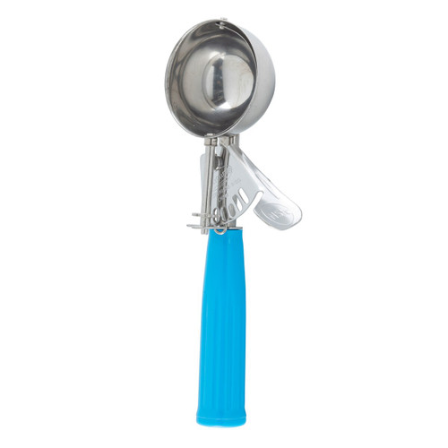 TableCraft Products 2116 2 3/4 Oz. Blue Cash & Carry Thumb Press Disher