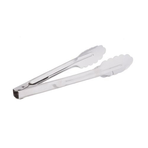 TableCraft Products 2774 9 1/2" Stainless Steel Utility Tongs