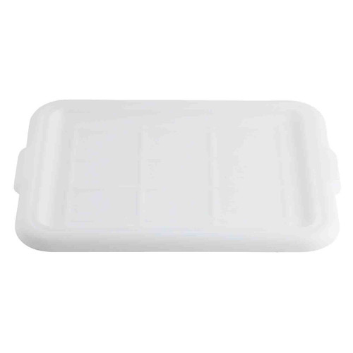 TableCraft Products 1531N 21 1/2" W x 15 3/4" D x 1" H Polypropylene White Food Storage Cover - 12/Case