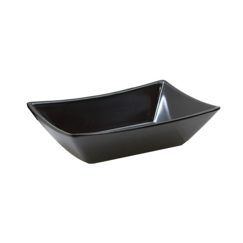 TableCraft Products 20028BK 6 Oz. 5" W x 3 3/8" D x 1 1/4" H Small Black Better Burger Collection Fry Tray