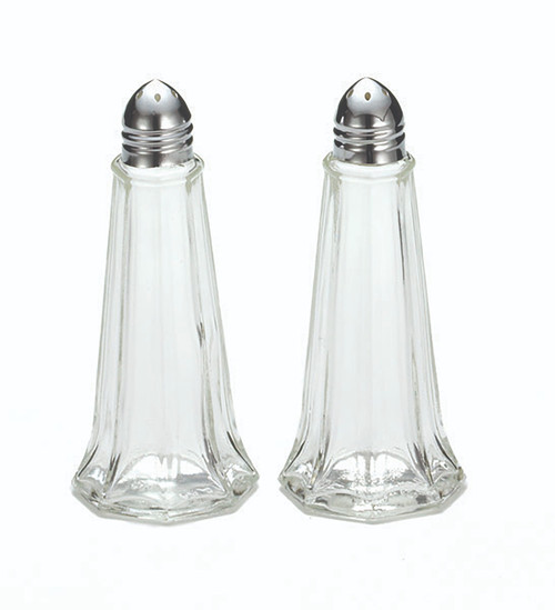 TableCraft Products C83-12 1 Oz. Nickel Plated Tops Eiffel Tower Cash & Carry Salt / Pepper Shaker