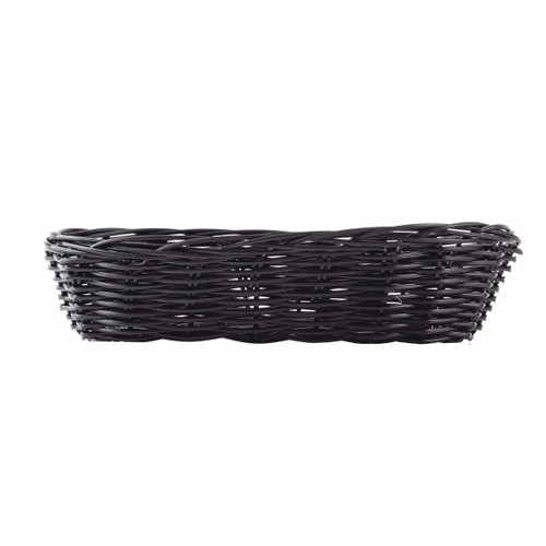 TableCraft Products 2417 9" W x 4" D x 2" H Oblong Black Basket