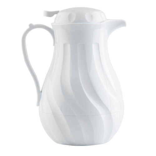 TableCraft Products 1001502 64 oz. Plastic White Cash & Carry Connoisserve Coffee Decanter