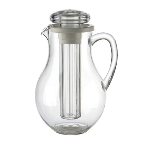 TableCraft Products 328 3 Qt. Polycarbonate Center Ice Core Pitcher With Handle & Lid