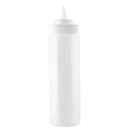 TableCraft Products 12463C 24 oz Clear Standard Cone Squeeze Bottle