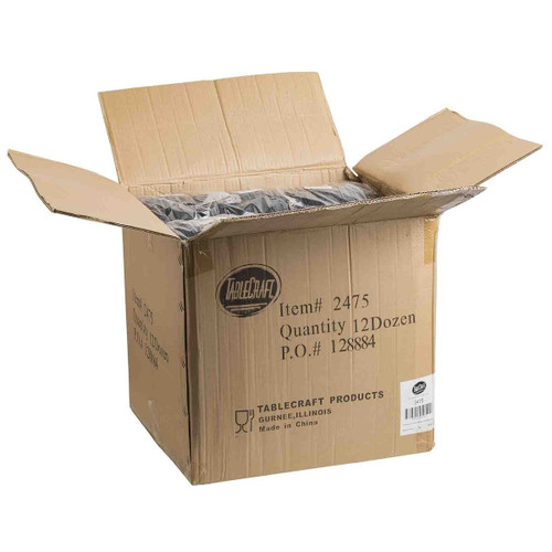 TableCraft Products 2475 8 1/2" Dia. x 2 1/4" Round Black Basket