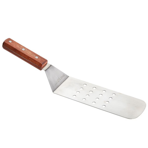TableCraft Products 10846 14 /2" L Perforated Wood Handle Stainless Steel Turner