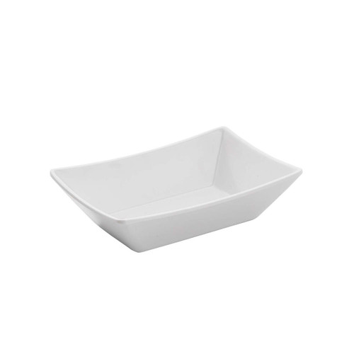 TableCraft Products 20028W 6 Oz. 5" W x 3 3/8" D x 1 1/4" H Small White Better Burger Collection Fry Tray