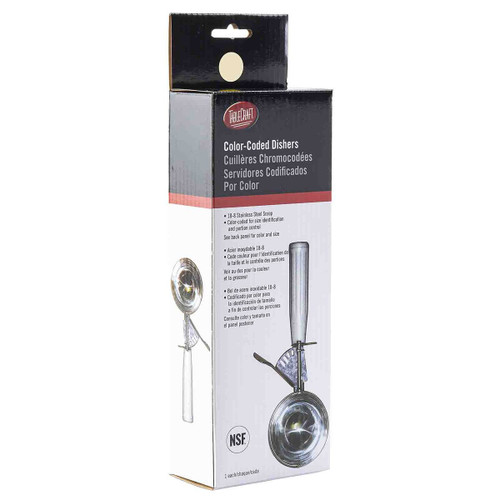 TableCraft Products 2110 3 3/4 Oz. Stainless Steel Ivory Cash & Carry Thumb Press Disher