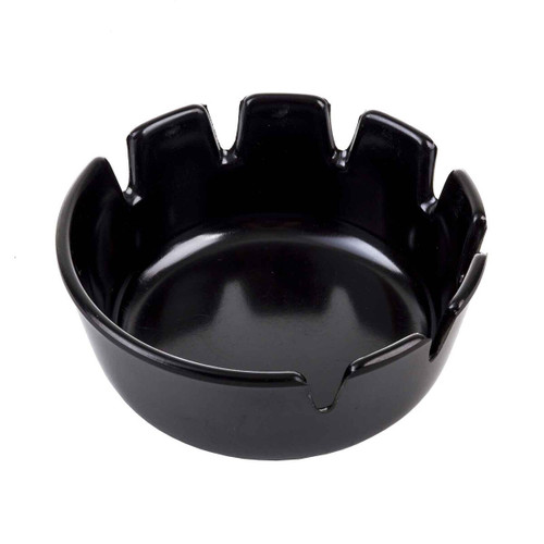 TableCraft Products 263B-1 4" x 1 3/4" Black Phenolic Classic Deepwell Ashtray