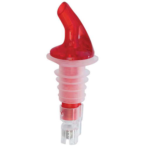 TableCraft Products 149A 1 1/4 Oz. Red Spout, Plastic Cash & Carry Proper Pour III