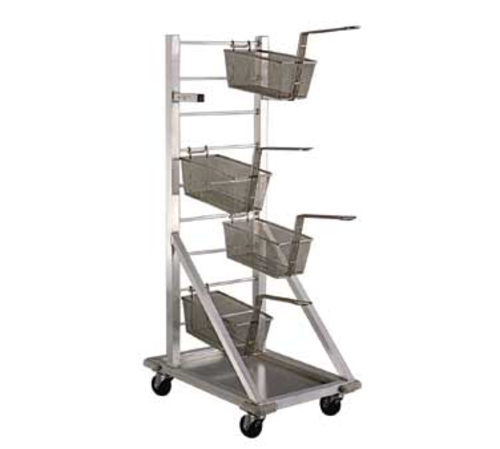 New Age 1210 18" W x 27" L x 52.5" H All-Welded Aluminum Fry (18) Basket Rack