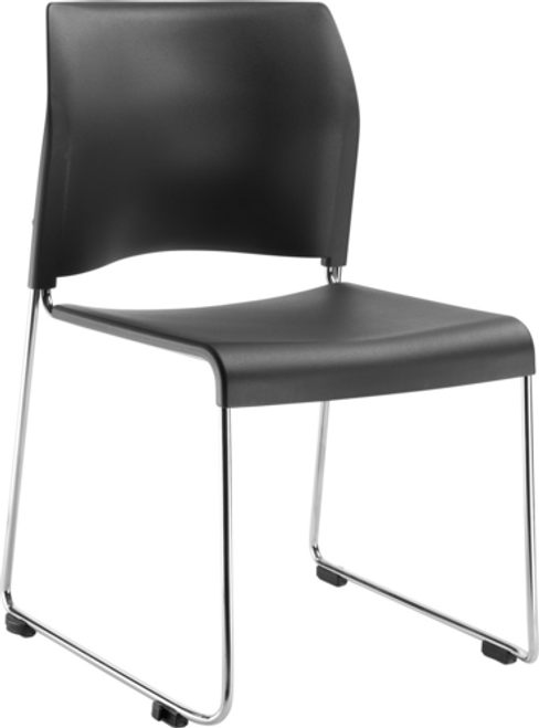 National Public Seating 8820-11-20 8800 Series 20" W Charcoal Stacking Cafetorium Plastic Chair