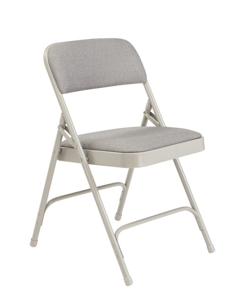 National Public Seating 2202 2200 Series 18.75" W Greystone Deluxe Fabric Upholstered Folding Chair