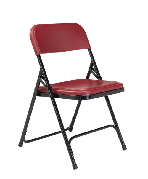 National Public Seating 818 800 Series 18.75" W Burgundy Premium Lightweight Plastic Folding Chair