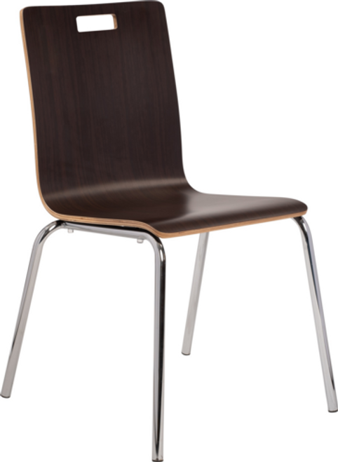 National Public Seating BCC21 Bushwick Series 21.5" W Espresso Laminated Plywood Chair