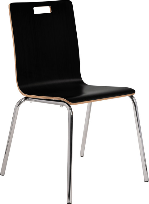 National Public Seating BCC23 Bushwick Series 21.5" W Black Laminated Plywood Chair