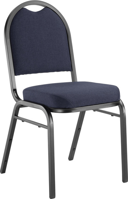 National Public Seating 9254-BT 9200 Series 17.75" W Blue Seat and Black Sandtex Frame Premium Stack Chair