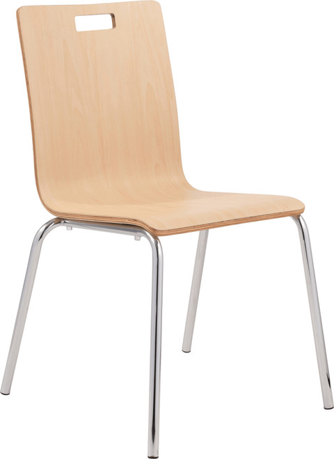 National Public Seating BCC22 Bushwick Series 21.5" W Natural Laminated Plywood Chair
