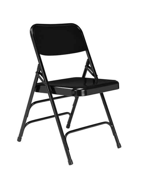 National Public Seating 310 300 Series 18.25" W Black Steel Square Back Premium Folding Chair