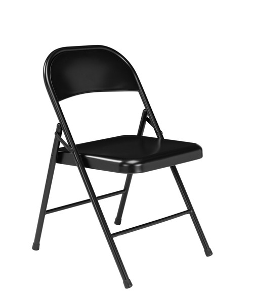National Public Seating 910 900 Series 18.5" W Black All-Steel Folding Chair
