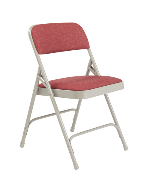 National Public Seating 2208 2200 Series 18.75" W Majestic Cabernet Deluxe Fabric Upholstered Folding Chair