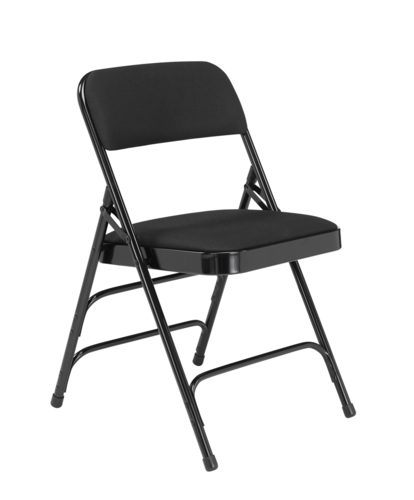 National Public Seating 2310 2300 Series 18.75" W Black Deluxe Fabric Upholstered Premium Folding Chair