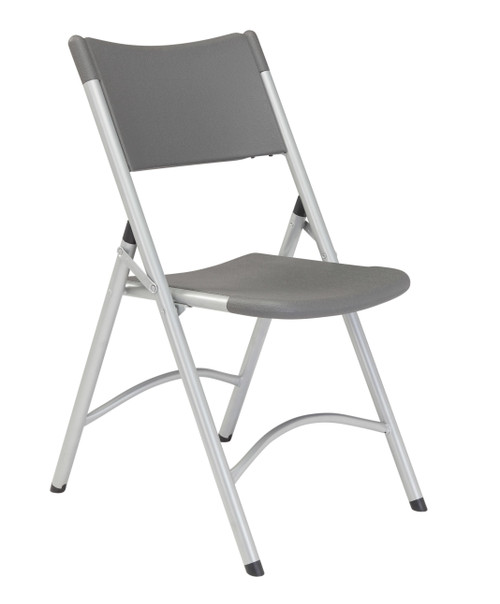 National Public Seating 620 600 Series 18.75" W Charcoal Slate Heavy Duty Plastic Folding Chair