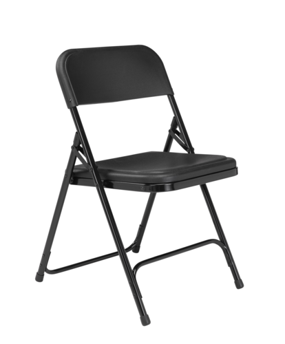 National Public Seating 810 800 Series 18.75" W Black Premium Lightweight Plastic Folding Chair