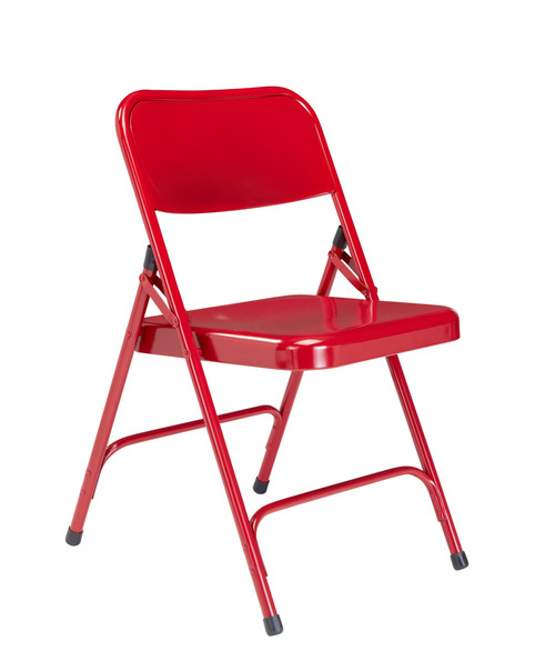 National Public Seating 240 200 Series 18.25" W Red Steel Square Back Premium Folding Chair